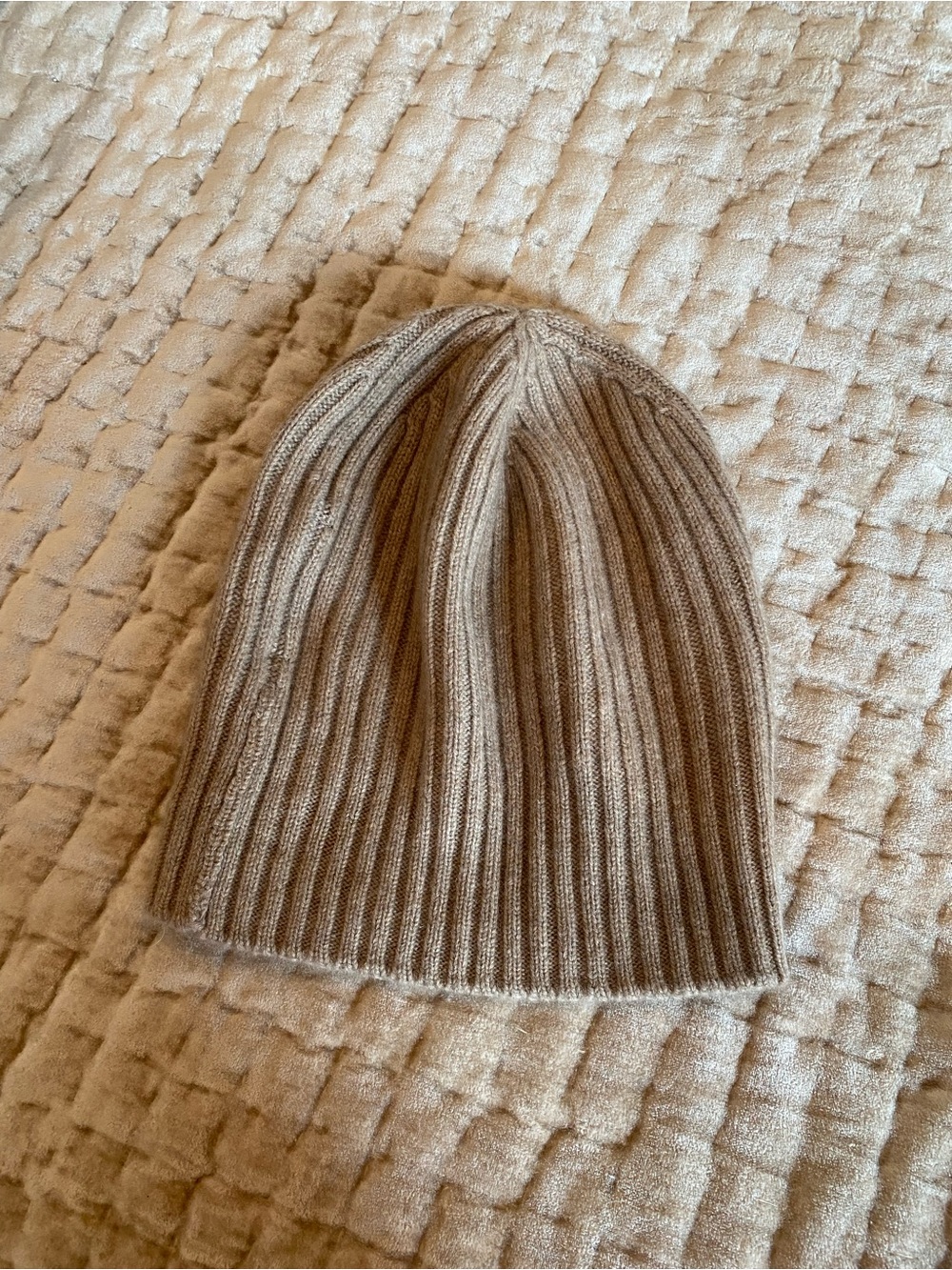 Jenni Kayne Ribbed Knit Beanie in Taupe